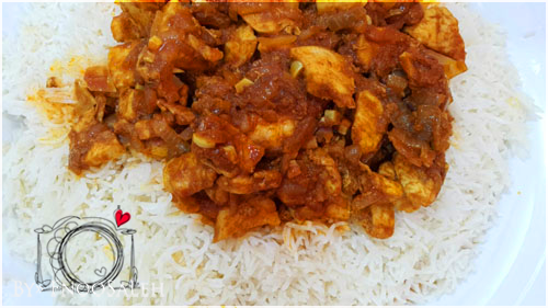 فن فنانه لذيذ مطبخ أفنان أكل تصويري كبسة دجاج نكهة الكاري رز هندي